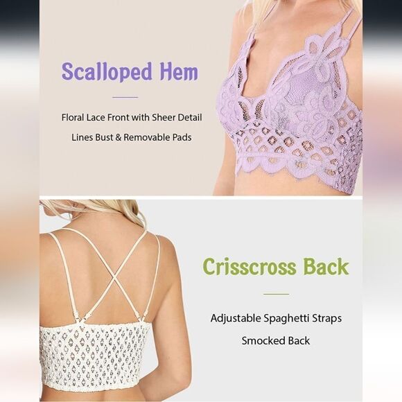 Zenana Plus Size Bralette in Blue more colors available in my closet - Picture 8 of 10